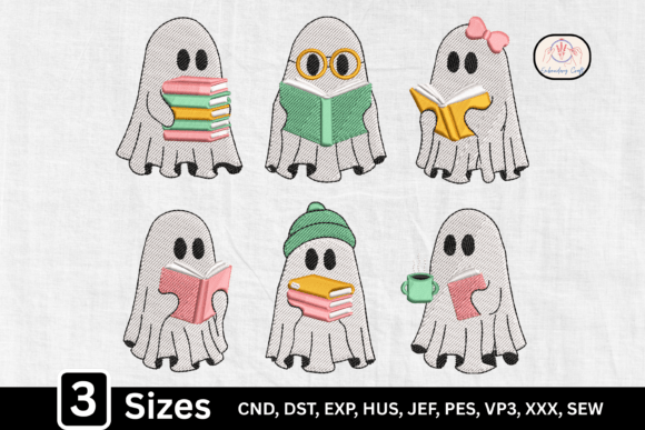Download Cute Ghost Reading Book Lover - Premium Bundle