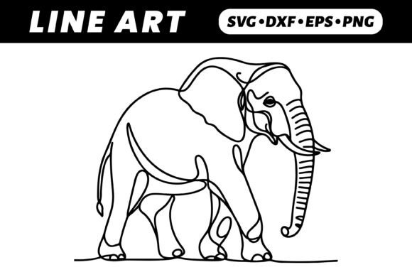 Download One-Line Elephant Drawing: Simple Art - Drawing Collection